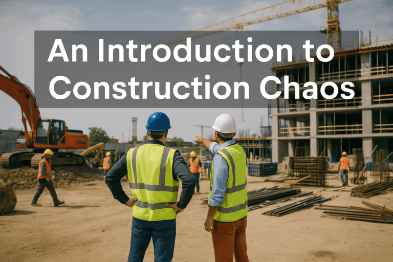 Two construction managers controlling the site chaos