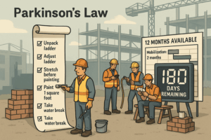 Parkinson’s Law in construction project delays