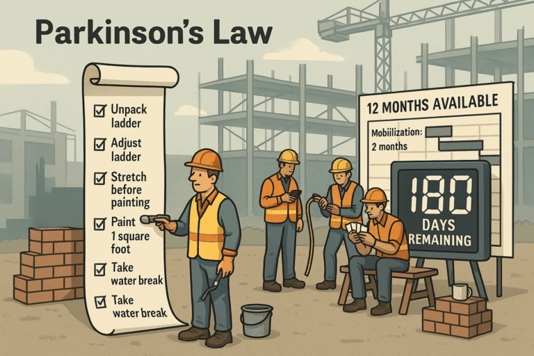 Parkinson’s Law in construction project delays