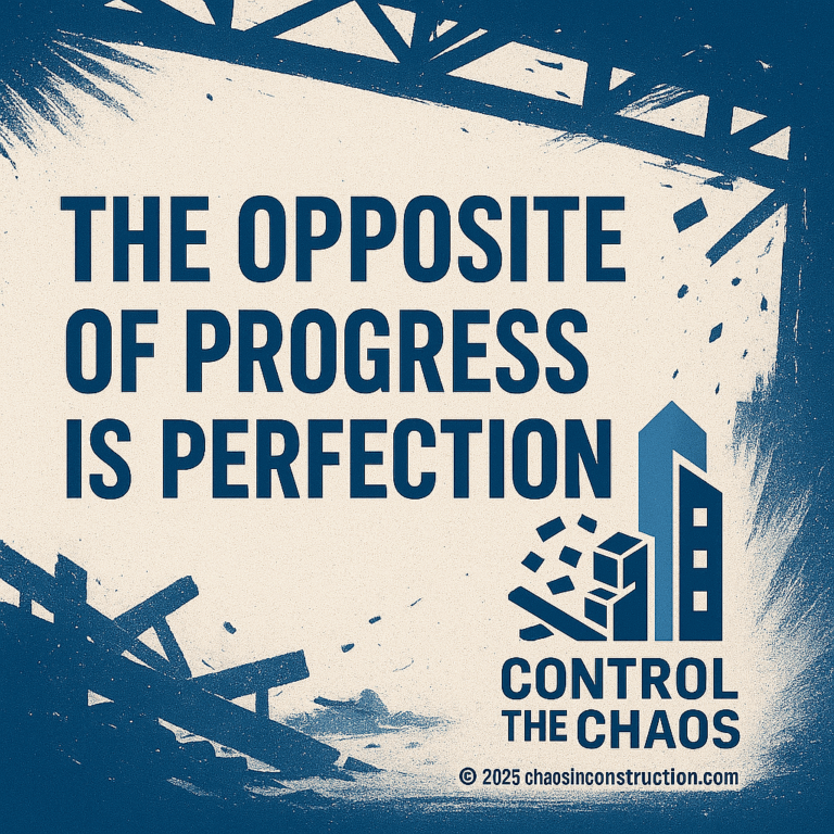 opposite of progress is perfection