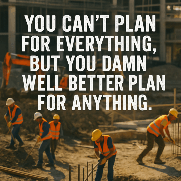 You Can't plan for everything, but you better damn well plan for anything
